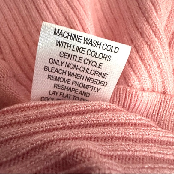 Crave Fame Sweater Sizes L & XL Junior Pink Soft Cable Knit Ribbed Stretchy New - Picture 10 of 13